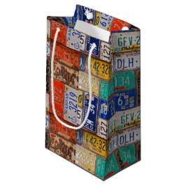 Sacola Para Presentes Pequena Coleção de Placa de Licença Retroativa