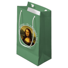 Sacola Para Presentes Pequena Coleção do Partido Leonardo da Vinci Mona Lisa