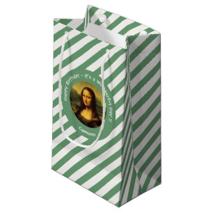 Sacola Para Presentes Pequena Coleção do Partido Leonardo da Vinci Mona Lisa