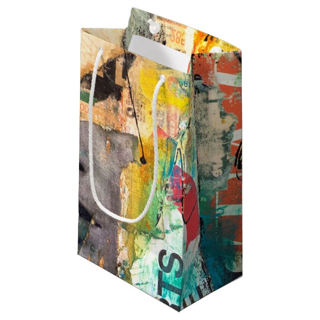 Sacola Para Presentes Pequena Collage Head (Frente inclinada)