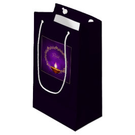 Sacola Para Presentes Pequena Combinação de Happy Diwali Purple