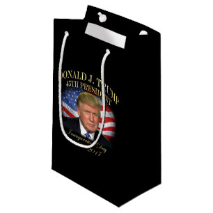 Sacola Para Presentes Pequena Comemoração da posse do Presidente Donald Trump