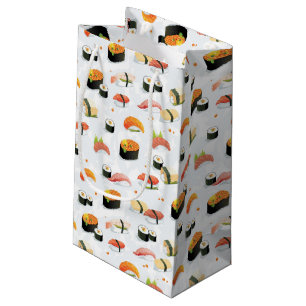 Sacola Para Presentes Pequena Comida japonesa: Teste padrão do sushi
