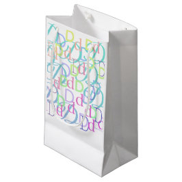 Sacola Para Presentes Pequena Confete de Letra "D"