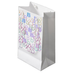 Sacola Para Presentes Pequena Confete de Letras "B"
