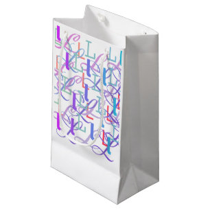Sacola Para Presentes Pequena Confete de Letras "L"
