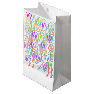 Sacola Para Presentes Pequena Confete de Letras "W"