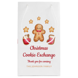 Sacola Para Presentes Pequena Cookie de Natal Trocando Gingerbird