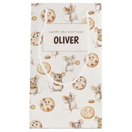 Sacola Para Presentes Pequena Cookie & Mouse Theme Birthday Gift Bag