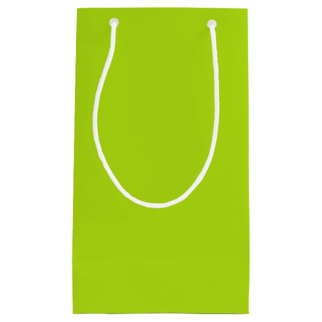 Sacola Para Presentes Pequena Cor Sólida Verde Lima (Frente)