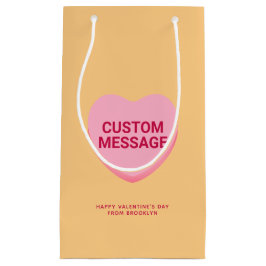 Sacola Para Presentes Pequena Coração de conversação de mensagens personalizadas