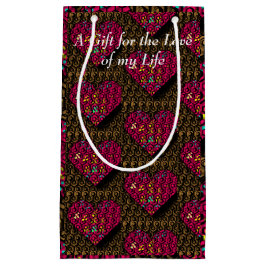 Sacola Para Presentes Pequena Coração preso em correntes Romântico