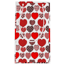 Sacola Para Presentes Pequena Corações Repetitivos