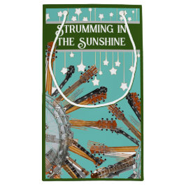 SACOLA PARA PRESENTES PEQUENA CORDAS DE GUITAR NO SOL