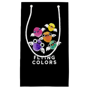 Sacola Para Presentes Pequena Cores voadoras Engraçadas Asas Coloridas Engraçada
