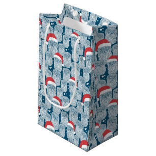 Sacola Para Presentes Pequena Corujas polares no Natal