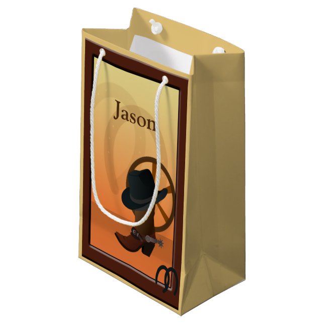 Sacola Para Presentes Pequena Cowboy SGB (Frente inclinada)