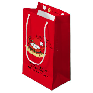 Sacola Para Presentes Pequena Crab Christmas Tropical Funny