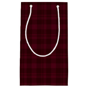 Sacola Para Presentes Pequena Cranberry Red Tartan Gift Bag