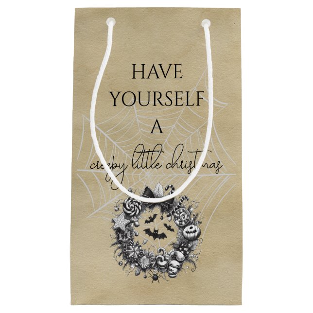 Sacola Para Presentes Pequena Creepy Wreath (Frente)