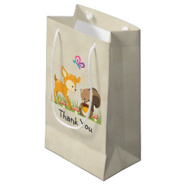 Sacola Para Presentes Pequena Criaturas Florestais Fofas Desenho Animado Obrigad
