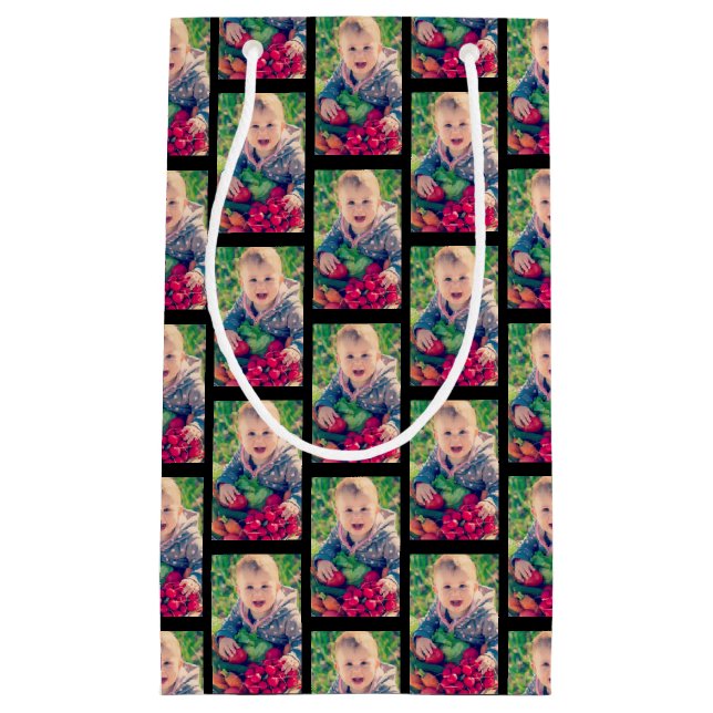 Sacola Para Presentes Pequena Crie a sua própria imagem com uma pequena barra de (Frente)