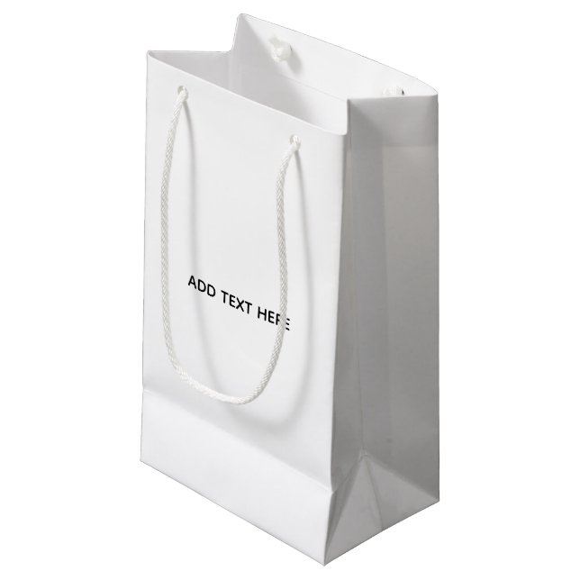 Sacola Para Presentes Pequena Crie seu próprio branco  (Frente inclinada)