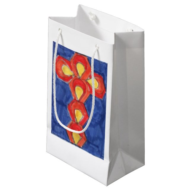 Sacola Para Presentes Pequena Cross Motif Pequeno Saco Glossy Gift (Frente inclinada)