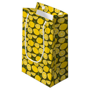 Sacola Para Presentes Pequena Curta Diversão Moderna de Lemon Yellow