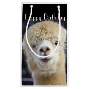 Sacola Para Presentes Pequena Cute Alpaca face