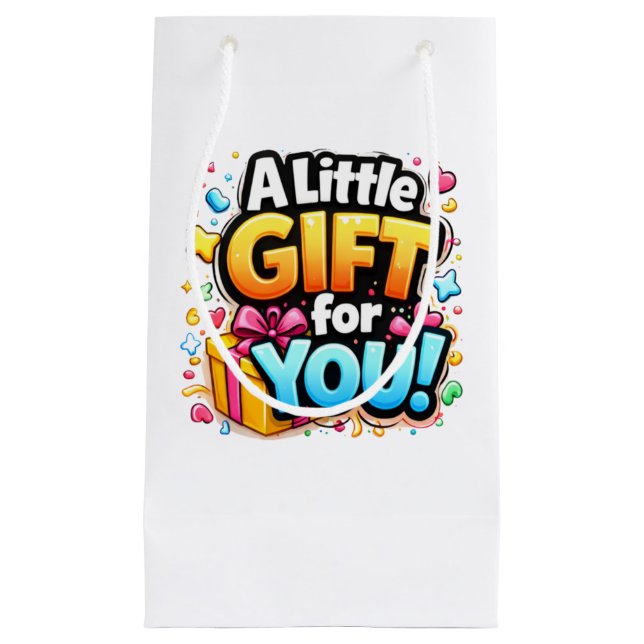 Sacola Para Presentes Pequena Cute Celebration Gift Bag – A Little Gift for You (Frente)