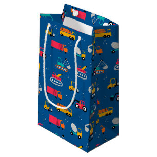 Sacola Para Presentes Pequena Cute Contruction Movers Pattern
