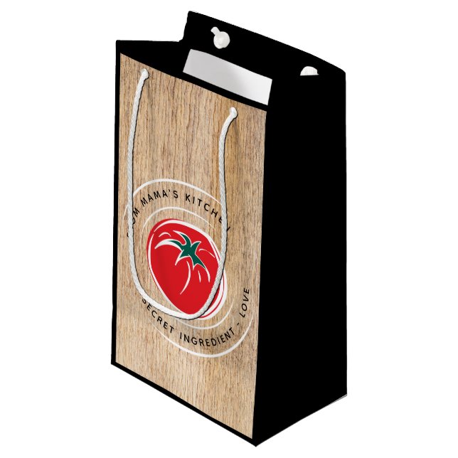 Sacola Para Presentes Pequena Da Cozinha de ... Personalização de Madeira de Tom (Frente inclinada)