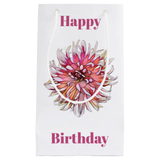 SACOLA PARA PRESENTES PEQUENA DAHLIA FLOWER