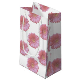 Sacola Para Presentes Pequena Daisy gerbera rosa pálido