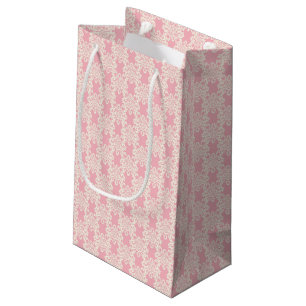 Sacola Para Presentes Pequena Damasco retro floral