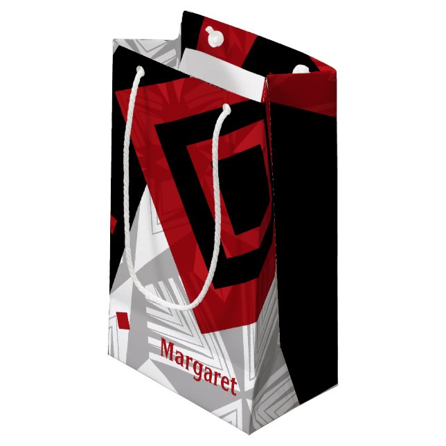 Sacola Para Presentes Pequena Dança customizável da cor (Frente inclinada)