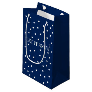 Sacola Para Presentes Pequena Deixe-o nevar Feriado de Natal Saco