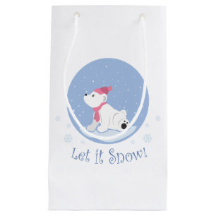 Sacola Para Presentes Pequena Deixe-O Neve! (Polar Bear Cub)