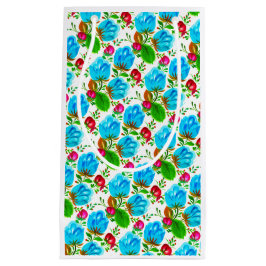 Sacola Para Presentes Pequena Dekorative blaue Tulpen
