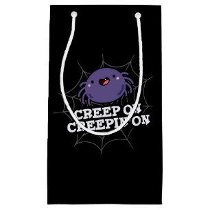 Sacola Para Presentes Pequena Derrame Na Crepina Na Aranha Positiva Pun Dark BG