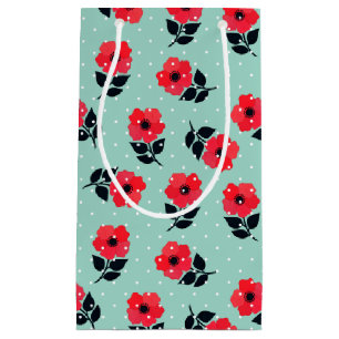 Sacola Para Presentes Pequena Design Azul Aqua Azul, Vermelho Decorativo
