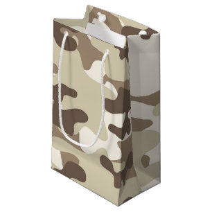 Sacola Para Presentes Pequena Design de Brown Camo