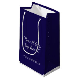 Sacola Para Presentes Pequena Design de padrão personalizado moderno em azul e b