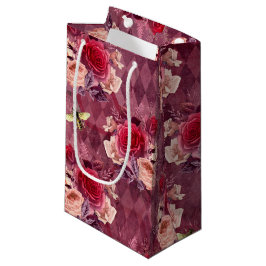 Sacola Para Presentes Pequena Design Eleven da Série Burgundy Bee