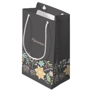 Sacola Para Presentes Pequena Design Floral Moderno - Bolsas De Casamento Person