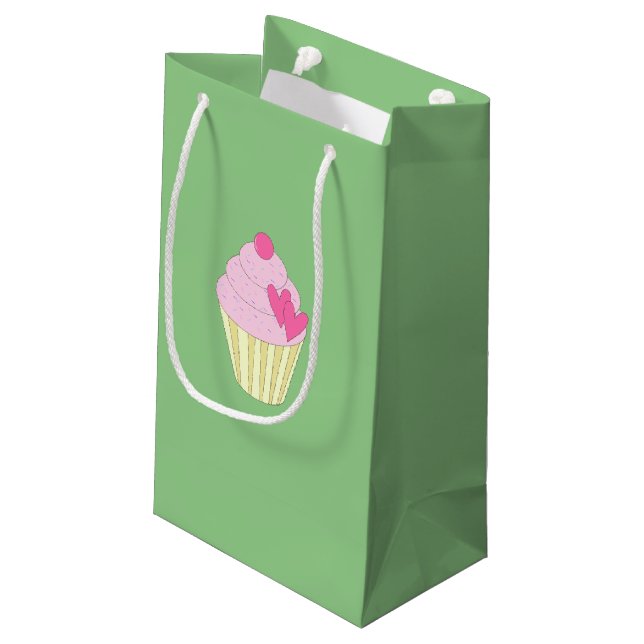 Sacola Para Presentes Pequena Design ilusima Verde (Verso inclinado)