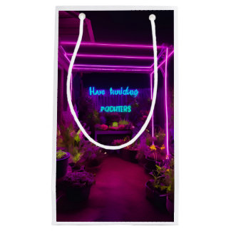 Sacola Para Presentes Pequena Designs Entusiastas de Jardinagem com Punny Saying