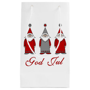 Sacola Para Presentes Pequena Deus Jul Bonito Engraçado Tomten Natal Norueguê