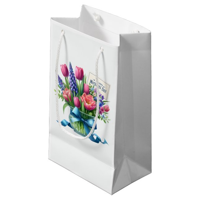 Sacola Para Presentes Pequena Dia das Mães  (Frente inclinada)